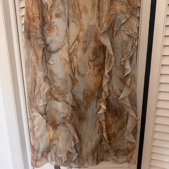 Anthropologie Moon River Ruffle Detail MIDI Skirt SZ M - Picture 3 of 5